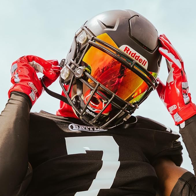 Battle Sports Oxygen Football Mouthguard - Football Mouth Guard with Strap, Superior Airflow & Better Performance, Maximum Breathability, Works with Braces (Benjamin XX)