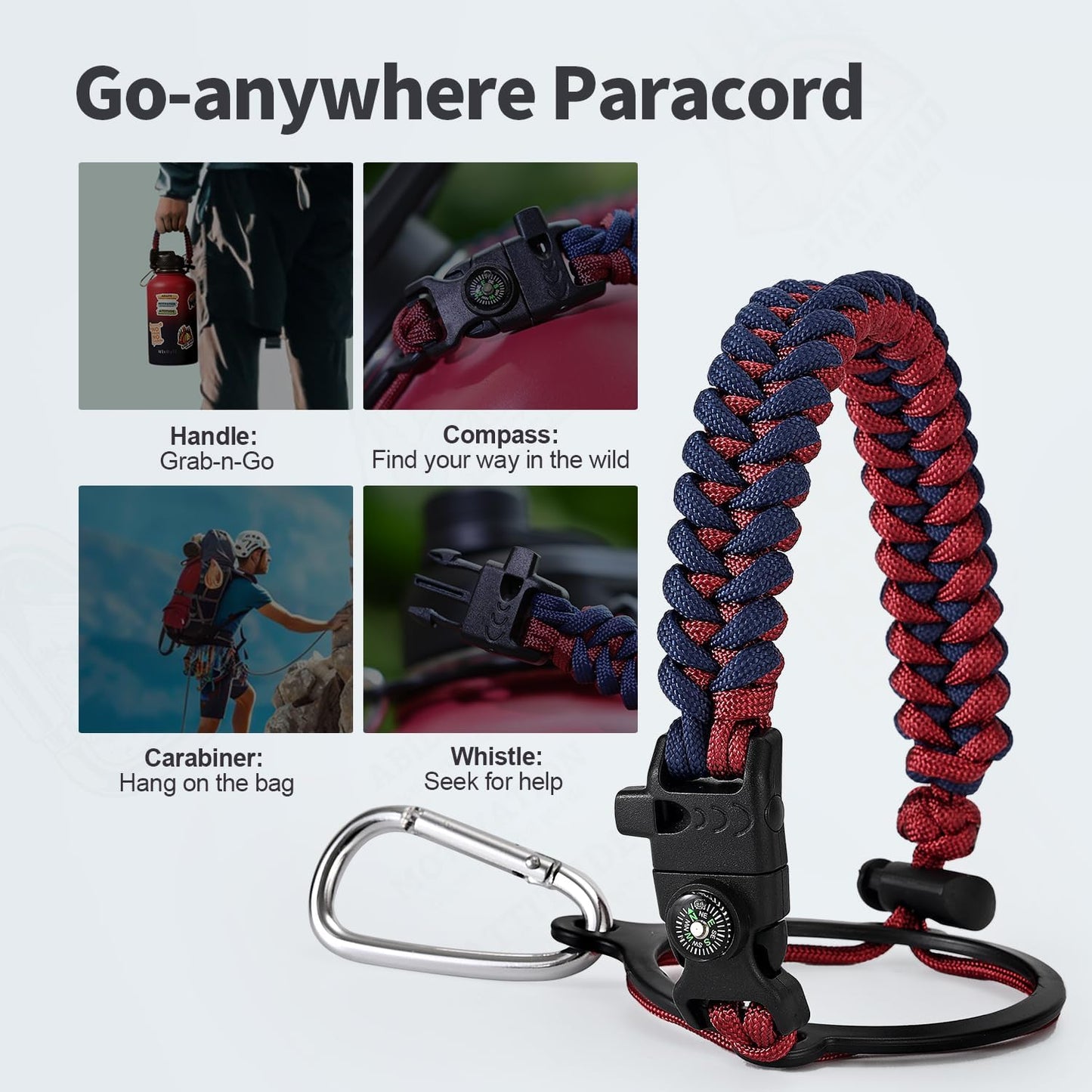 64 oz Insulated Water Bottle with Straw (Cold for 48 Hrs), Half Gallon Stainless Steel Triple Wall Vacuum Sports Water Jug, Leakproof Hydro Cup Flask with Straw Spout Lids & DIY Stickers