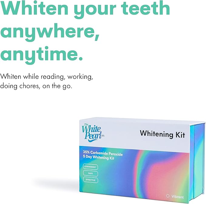 Teeth Whitening Kit with LED Light, Wireless, 35% Carbamide Peroxide, Desensitizing Agent, Enamel Safe, Gentle on Teeth