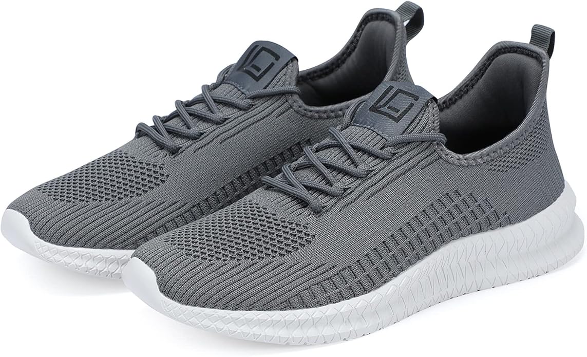 LCGJR Men's Running Shoes Ultra Lightweight Breathable Comfortable Walking Shoes Casual Fashion Sneakers Mesh Workout Shoes
