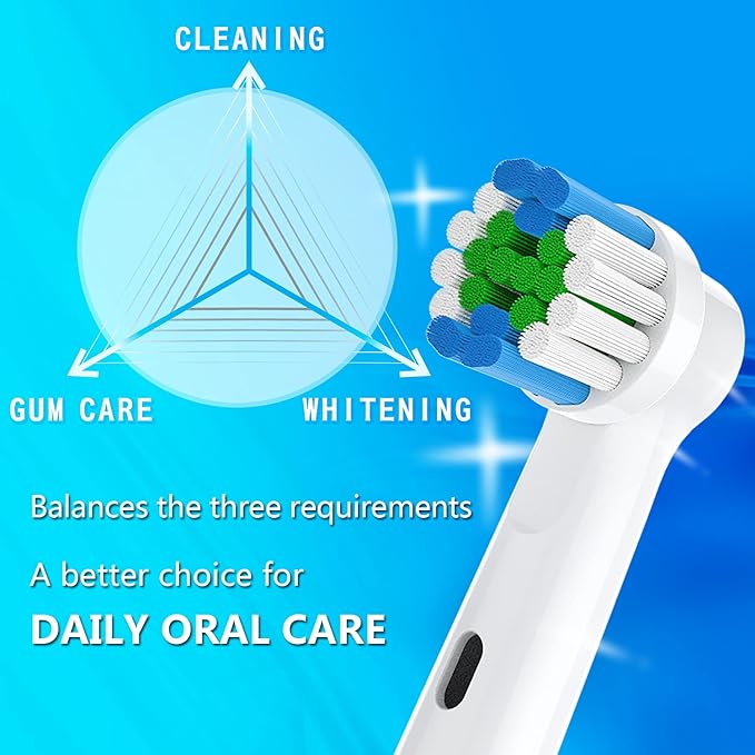 Replacement Toothbrush Heads Compatible with Oral B Electric Toothbrushes, 4 Count, Small Round Head for Pro Series, Refills for Braun Model 3756 3757 3744 3765 4729 4731