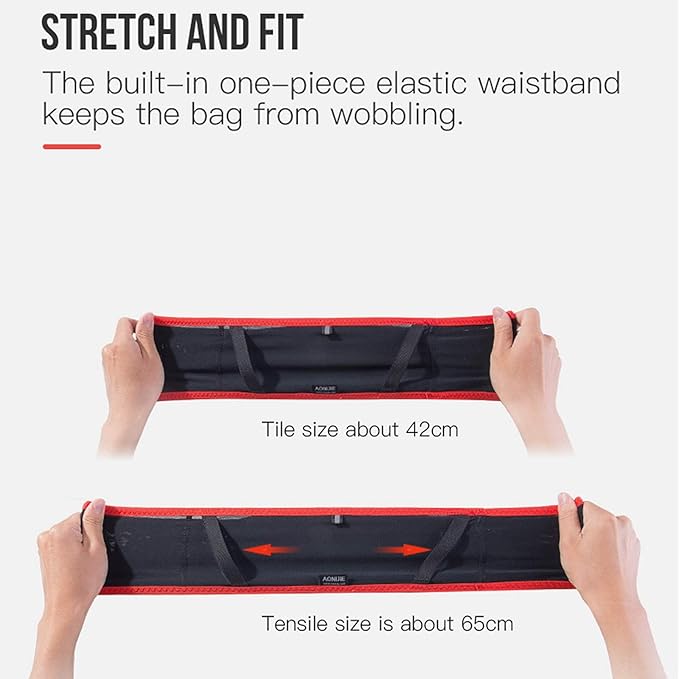 AONIJIE Hydration Belt Running Fanny Pack, with 250ml Soft Water Bottle Flask Phone Holder for Trailing Running Climbing Jogging Cycling Workout Fitness 3 Colors (Black, L/XL)