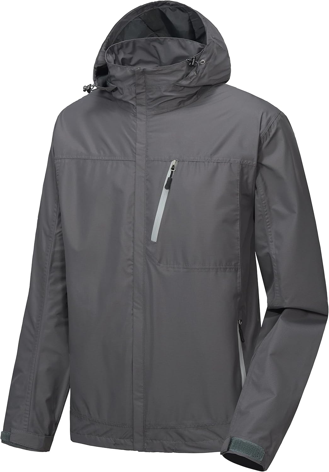 Little Donkey Andy Men's Waterproof Rain Jacket Outdoor Lightweight Hooded Raincoat for Hiking Golf Travel Fishing