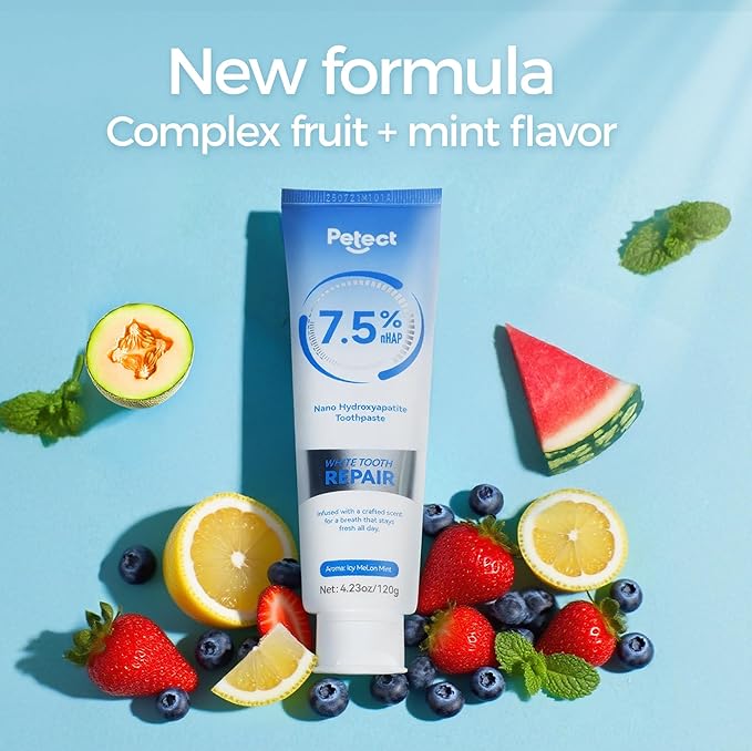 Hydroxyapatite Toothpaste 2-Pack, ICY Melon Mint Flavor, Enamel Protection Formula, Tooth Strengthening, Fresh Breath, Daily Use for Oral Health