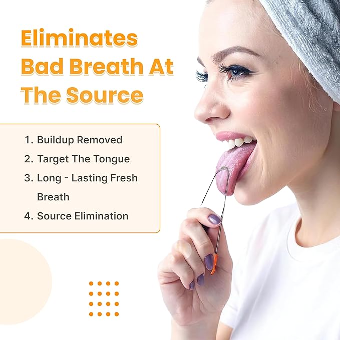 304 Stainless Steel Tongue Scraper for Tongue Cleaner for Adults and Kids| Durable, Rust-Resistant Hygiene Tool| Fresh Breath Tongue Scraper with Travel Case Pack of 4