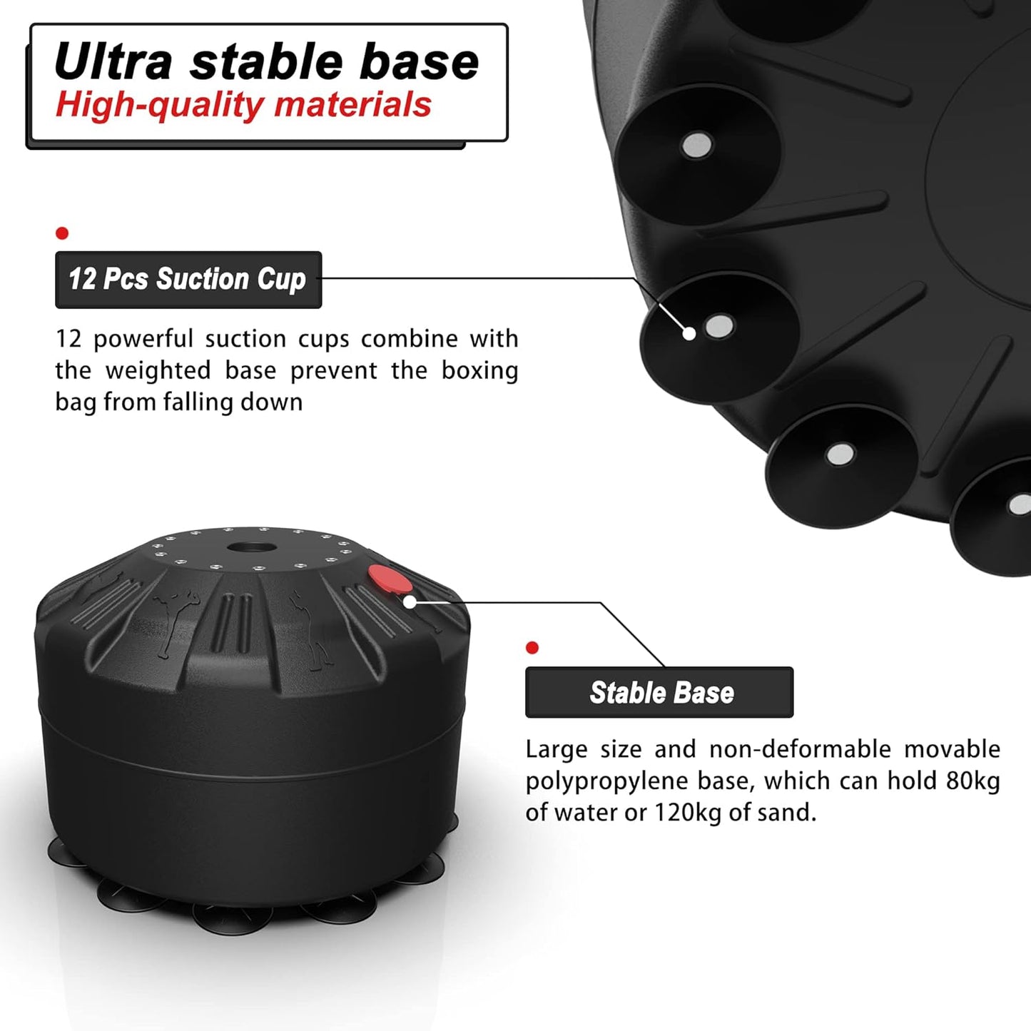 LEKÄRO Freestanding Punching Bag with Boxing Gloves, Heavy Boxing Bag with Stand for Adult Kids, Standing Kickboxing Bag