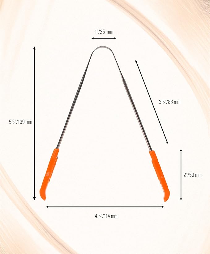 304 Stainless Steel Tongue Scraper for Tongue Cleaner for Adults and Kids| Durable, Rust-Resistant Hygiene Tool| Fresh Breath Tongue Scraper with Travel Case Pack of 4