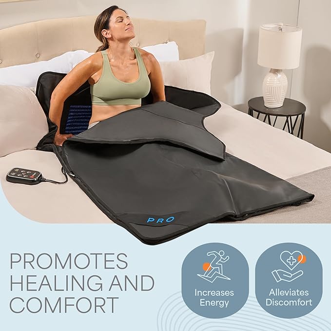 LifePro RejuvaWrap Infrared Sauna Blanket for Detox & Relaxation – Available in 5 Colors & 3 Models – Portable Far Infrared at Home Sauna for Muscle Relief, Circulation & Recovery – 9 Heat Levels