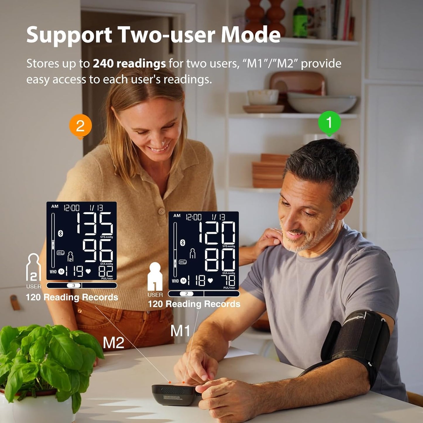 iHealth Accu Blood Pressure Monitor – 4.5" Large LCD, Clinically Accurate, Irregular Heartbeat Alert, Body & Cuff Detection, Bluetooth Sync, Adjustable Large 8.6"–17" Cuff– Easy for Seniors & Adults