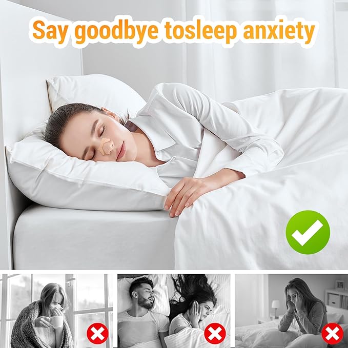 30Pcs Nasal Strips Anti Snoring, Extra Strength Nose Strips Breathing, Nose Tape for Sports and Sleep, Anti Snoring Strips Help Stop Snoring and Nasal Congestion Relief