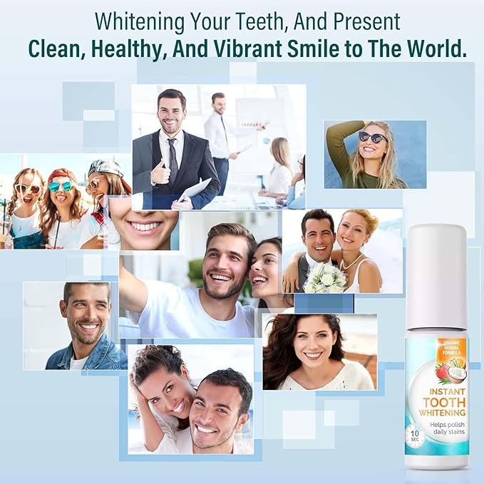 Tooth Paint, Instant Teeth Whitening Paint, Gentle & Safe White Paint for Teeth, Portable & Simple, Long-Lasting, Get Confident Smile
