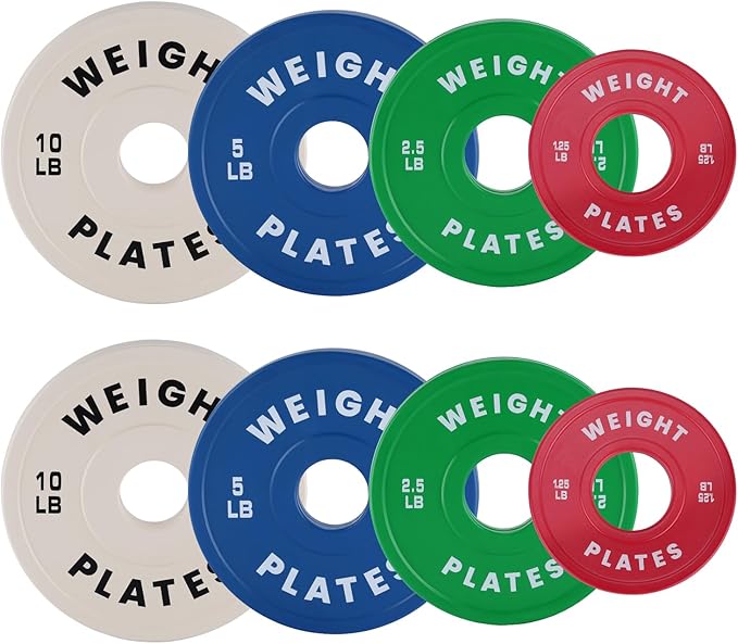 2 In Change Plates 1.25LB 2.5LB 5LB 10LB Fractional Weight Plates,Bumper Plates for Weight Lifting,Strength Training Gym Home,Rubber Coating
