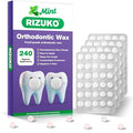 Orthodontic Wax for Braces - 240 Dental Wax Dots | Hygienic Individual Wraps, Mint Flavor