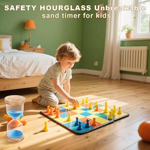 60 Minute Sand Timer Hourglass:Beech Wooden Sand Clock,Large Blue Sand Watch 60 Min,Reloj De Arena,Hour Glass Sandglass for Home,Classroom,Decor,Kitchen(Blue)