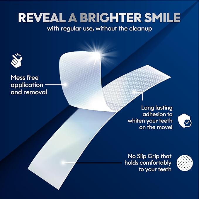 Chloe’C Teeth Whitening Strips | 7 Mint-Flavored Treatments for Sensitive Teeth | Non-Toxic Whitening Strips | Enamel Safe & Peroxide-Free | Removes Stains in 7 Days | Gentle-Effective Teeth Whitening