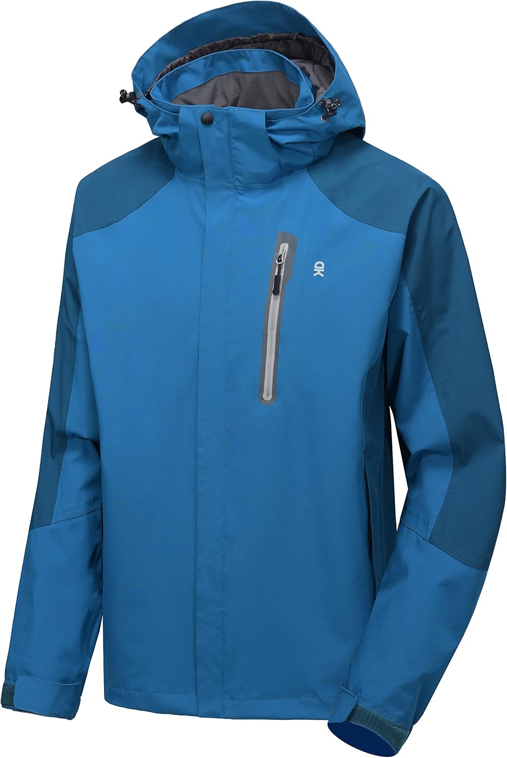 Little Donkey Andy Men's Waterproof Rain Jacket Outdoor Lightweight Hooded Raincoat for Hiking Golf Travel Fishing