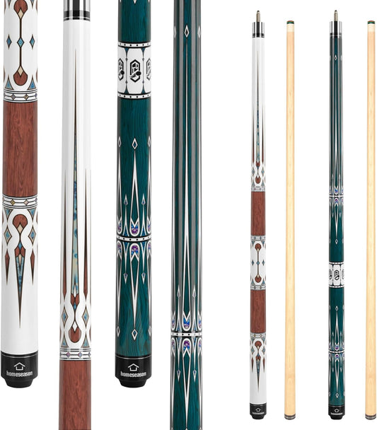 HomeSeason Pool Cue Stick 57" Billiard Cue Sticks Professional Low Deflection Pool Sticks