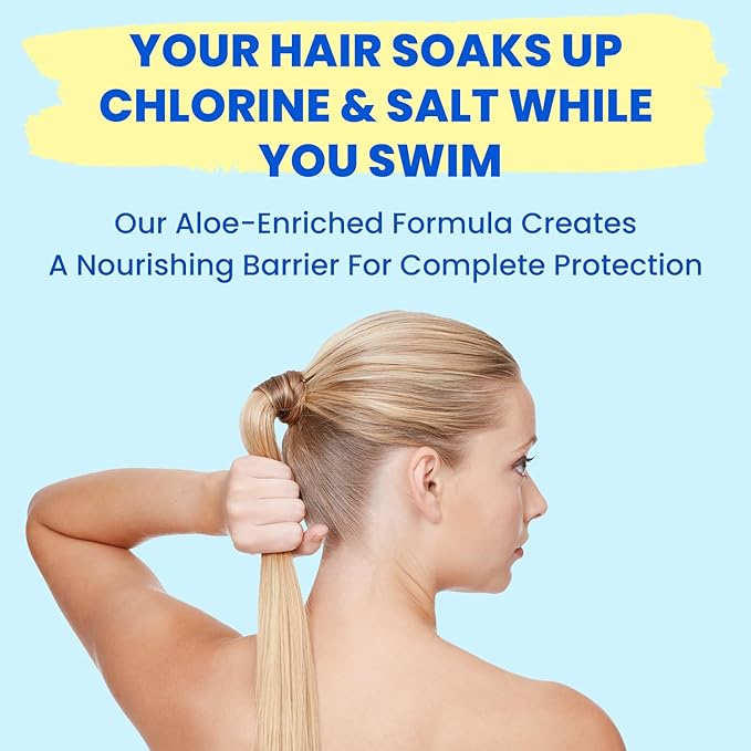 AQUA GUARD Pre-Swim Hair Defense | No More Swim Hair | Prevents Chlorine Damage + Softens Hair While Swimming | Made in California | Color Safe, Leaves Hair Smelling Great | 5.3 oz (2 Pack)