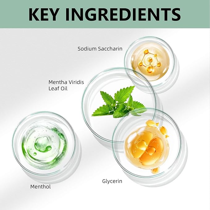 White Spearmint Oil Pulling Rinse, Cold-Pressed Coconut Mouthwash for Teeth Whitening, Peppermint Pulling Oil for Teeth and Gums, Pure Mint Mouthwash (4 Oz)