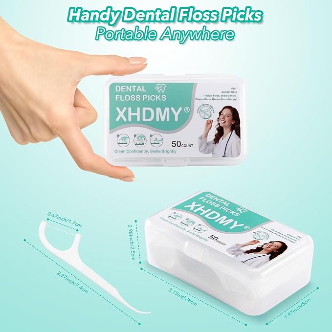 800 Count Floss Picks Dental Tooth Picks Floss Sticks Flossers Strong Toothpicks in Handy Travel Cases for Family Restaurant Bulk Adults Teeth Cleaning