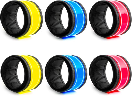 LOBKIN Safety Bracelets, LED Slap Armband Kids Walking at Night Safe LED Light Wrist Light Reflective Belt, Magic Band Running Lights for Runners