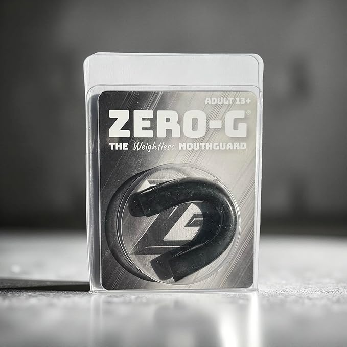 Zero-G Sports Mouthguard 1-Pack Adult Black - Adult Size - Dental Grade Custom Fit - Basketball, Football, Soccer, Baseball, Hockey, Lacrosse, Teeth Grinding