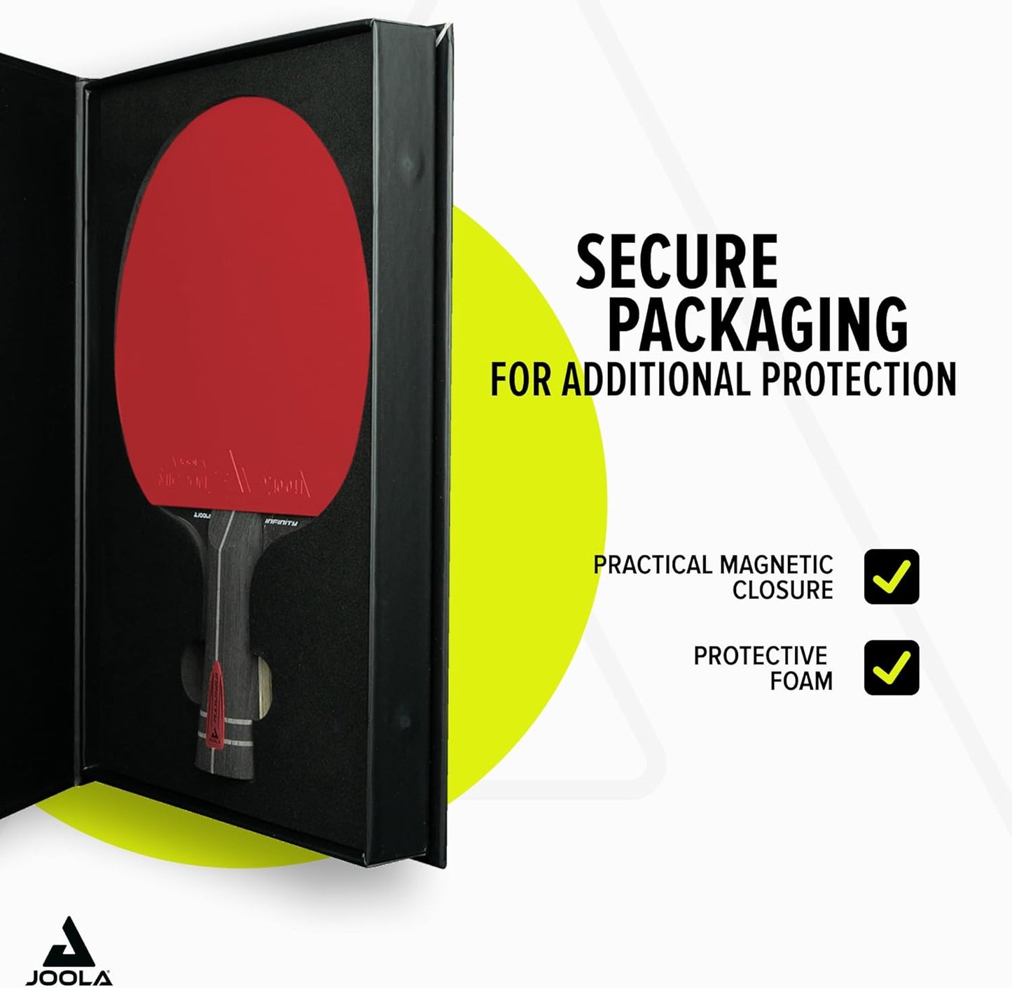 JOOLA Table Tennis Bat Infinity ITTF Approved Professional Carbon Table Tennis Bat for Advanced Players - with High-Tech Fibre, 7-Layer Bat Blade