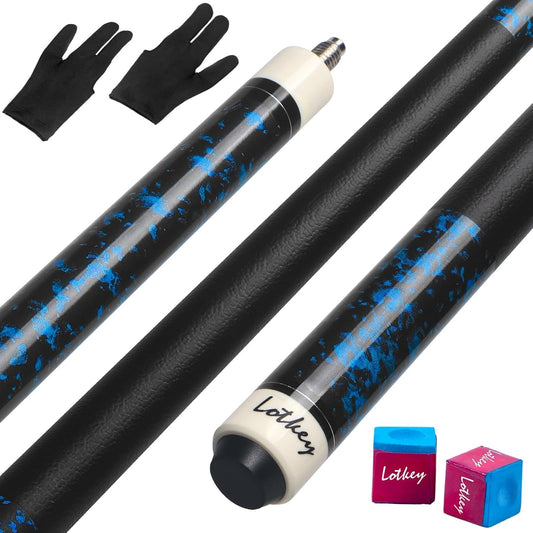 LOTKEY Pool Cue Set of 4-58 Inch 18~21 oz Canadian Maple Professional Billiard Cue Sticks, Pool Cue Stick with Extra 2 Pool Chalks, Pool Sticks for Adults, Durable, for Billiard Players