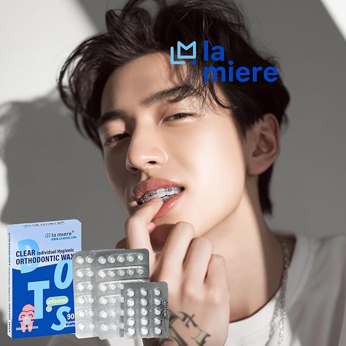 LA MIERE Orthodontic Wax for Braces Wax Dots 90 Individual Hygienic Packaging Dental Wax Unscented