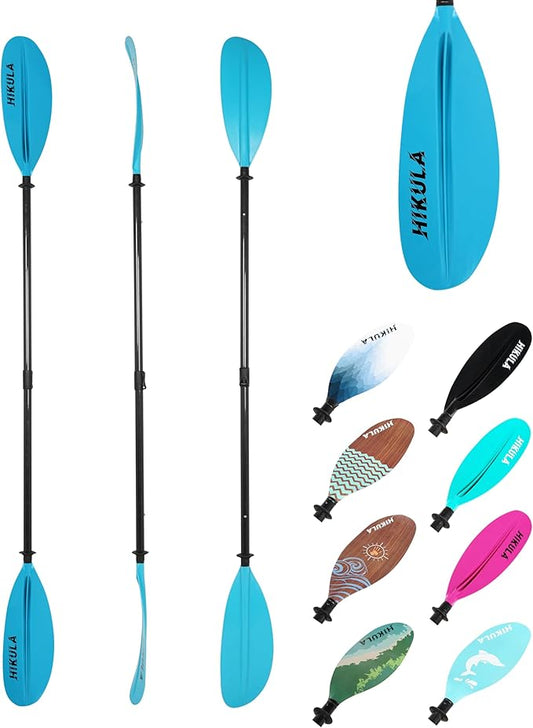 Adjustable Kayak Paddle with Carbon Shaft and PP Blade Available in 220-230/220-240/230-250cm Floating Lightweight Kayak Oars with Original Pattern