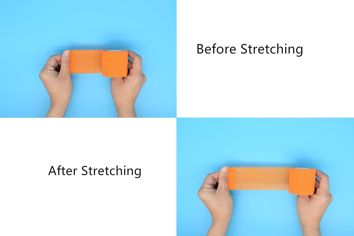 15 Pack Cohesive Wrap 2 Inches x 5 Yards Self Adherent Vet Tape for Pets, Elastic Self Adhesive Bandage Wrap for Sports, Finger, Wrist, Ankle (15 Colors)