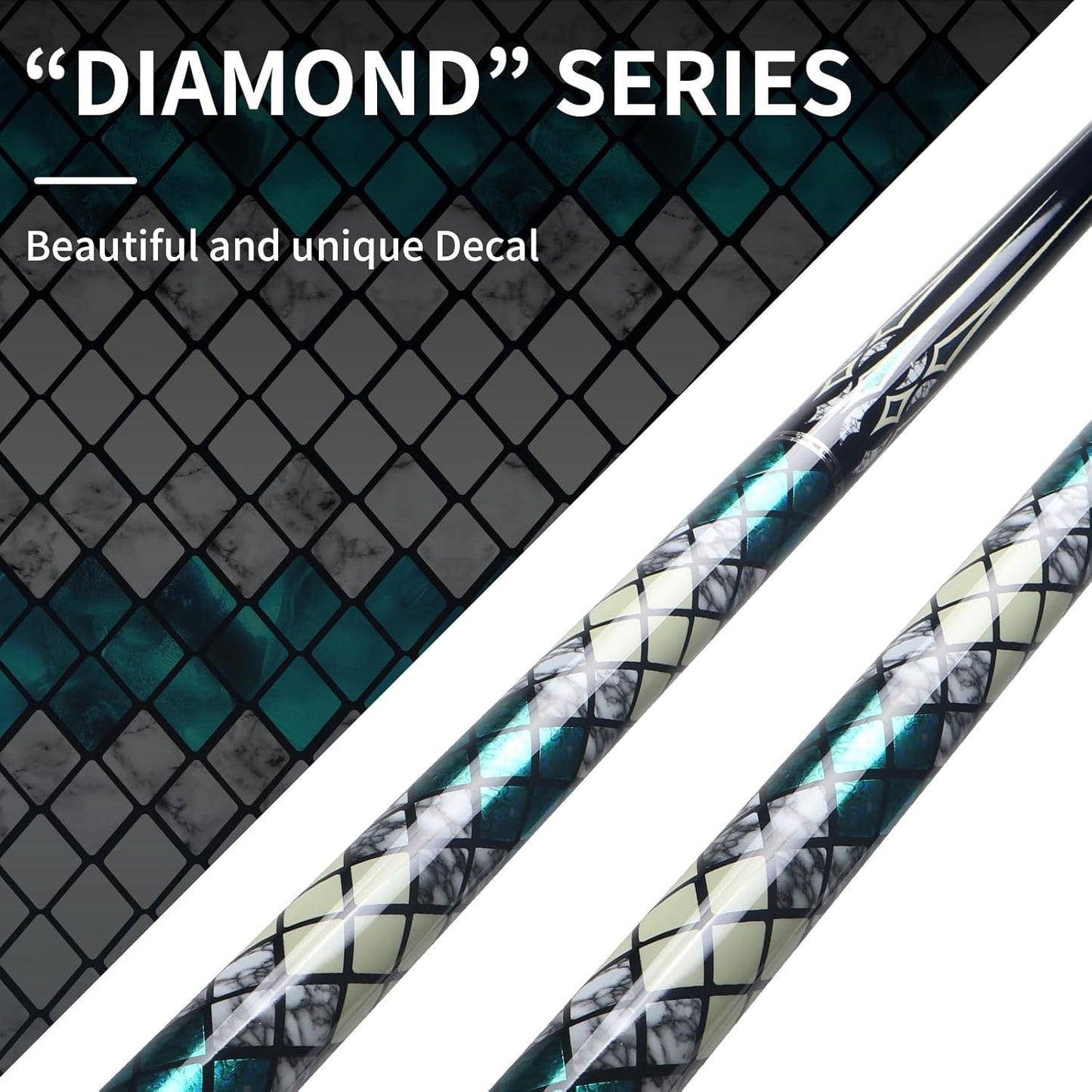 Kmise Professional Pool Cue Stick - 19 20 21oz Canadian Maple Cue Sticks, Low Deflection Shaft with Telescopic Carbon Fiber Extension, Pool Sticks for Aults, Billiard Cue Sticks with Leather Cue Case