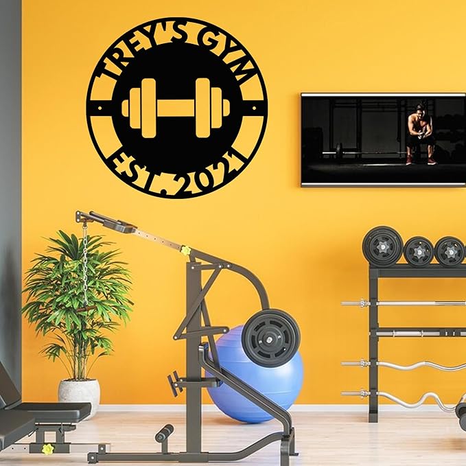 Luxury Personalized Gym Metal Sign, Custom Home Gym Decorations, Gifts for Fitness Lovers, Workout Room Decor, Gym Signs, Christmas Gifts 8