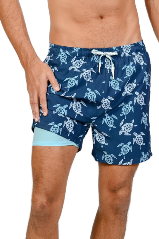 INGEAR Men's Athletic Stretch Workout Shorts Gym Quick Dry Running Trunks Boxer Lining