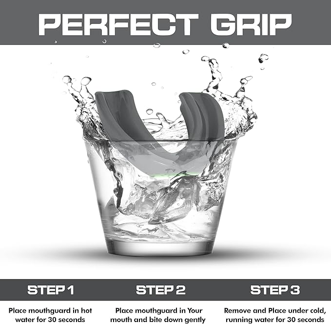 Sports Mouth Guard for Kids,Youth,Boys,Girls,Child Teen Mouthguard with Case (BPA Free) for Boxing, Martial Arts,MMA Karate,Lacrosse,Football,Soccer and All Contact Sports (Silver)