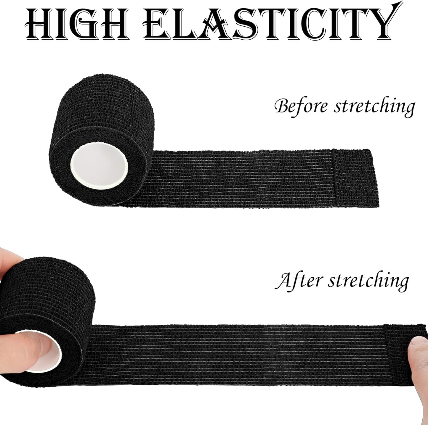 8 Rolls Cohesive Bandage 2” x 5 Yards Self Adherent Bandage Wrap Breathable Vet Tape Elastic Adhesive Bandage for Sports, Wrist, Ankle, Tattoo Wraps(Rainbow Colors)