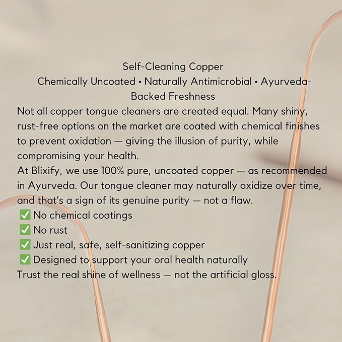 Copper Tongue Scrapers Set (2 Pack) – Solid, Unplated 100% Pure Copper for Adults and Kids| Ergonomic U-shape, Low-gag Design| Reusable Tongue Cleaner| Daily Oral and Hygiene Tool