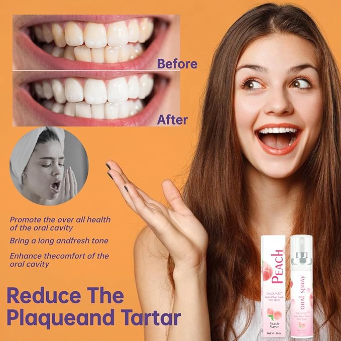 3PCS Oral Breath Spray, Natural Fresh Fruit Breath Freshener Spray Bad Breath Treatment for Adults, Portable Mint Dry Mouth Spray Freshener for Bad Breath Oral Odor Care, 0.68 fl.oz/Bottle