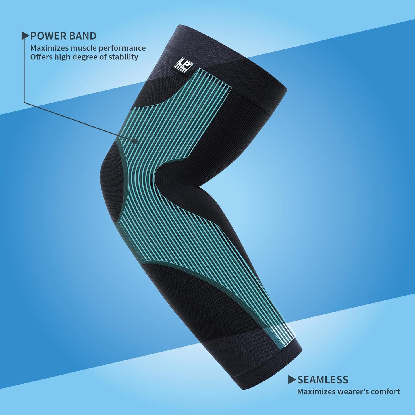 LP SUPPORT 251Z Compression Arm Sleeve for Men/Women/Youth Athletes, Tendonitis, Arthritis, Workout, Fitness, Basketball