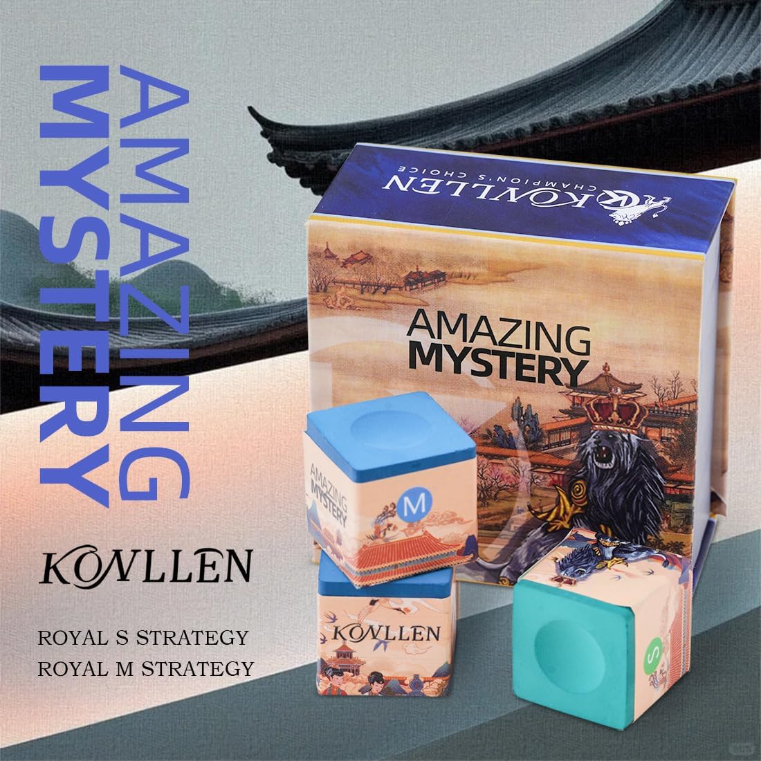 KONLLEN Pool Cue Chalk Nano Technology Billiard Chalk for Professional Tournament Dedicated Pool Chalk (Outstanding Performance, Durable)