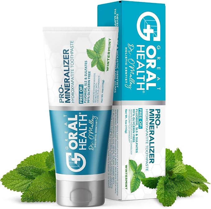 Nano hydroxyapatite Toothpaste: Non Toxic, Fluoride-Free, Dentist Formulated Remineralizing Toothpaste + Xylitol for Anti Cavity Enamel Support & Sensitive Teeth (Citrus, Peppermint Wow & Wintermint)