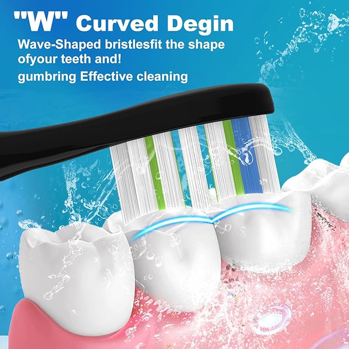 Replacement Heads Compatible with Philips Sonicare Toothbrush 4100 5100 6100 1100 2100 3100, 8 Pack