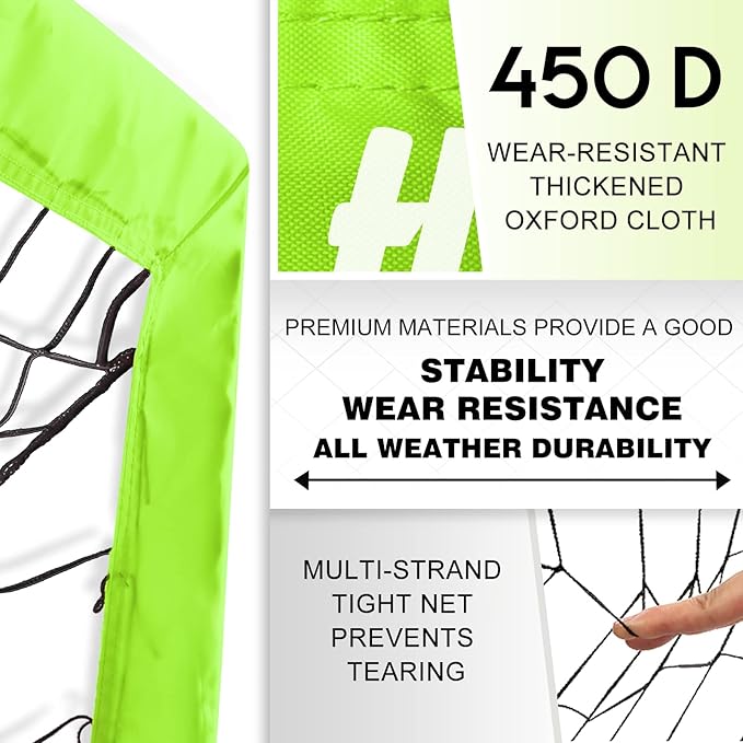 Kids Soccer Goal for Backyard, 6x4 9x5 FT Portable Soccer Nets Pop Up with Ball, Agility Ladder, Cones, Target & Carry Bag for Toddler Youth Outdoor Indoor Training Practice Sports Games Play