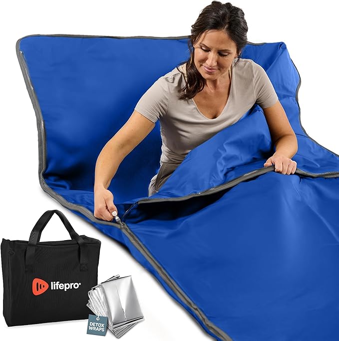 LifePro RejuvaWrap Infrared Sauna Blanket for Detox & Relaxation – Available in 5 Colors & 3 Models – Portable Far Infrared at Home Sauna for Muscle Relief, Circulation & Recovery – 9 Heat Levels