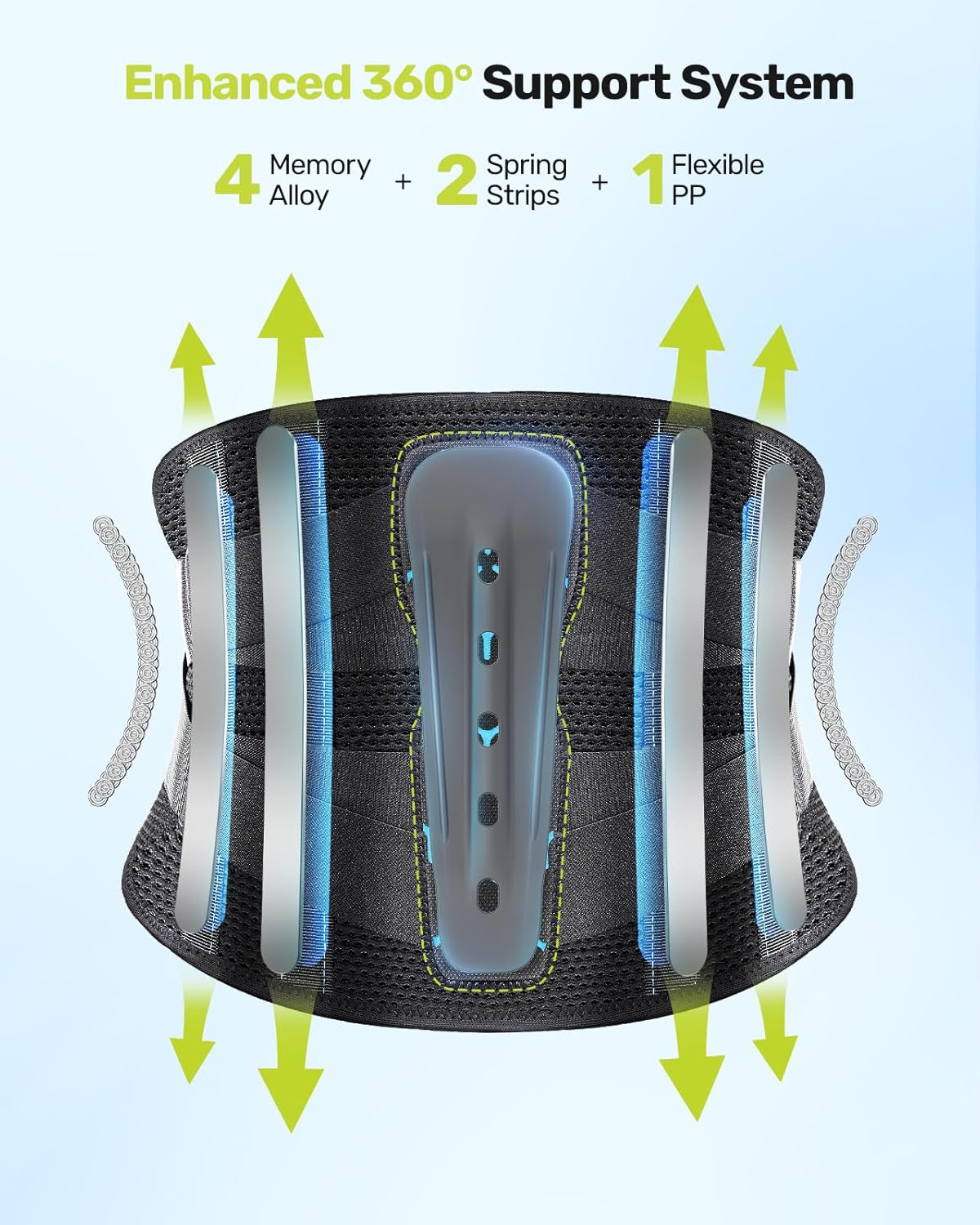 Lumbar Back Brace with Removable Pad, Adjustable Lower Back Pain Relief Support for Men and Women, Comfortable Support Belt Ideal for Lower Back Pain, Sciatica, Scoliosis, Size XL (Waist: 45.3"-51.2")