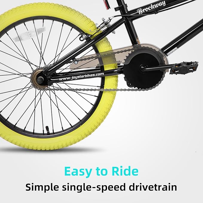 JOYSTAR Brockway Freestyle Kids BMX Bikes 20" 24" Kids Bicycles for 6-14 Years Old Boys Girls and Beginner-Level Riders 2 Pegs Multiple Colors