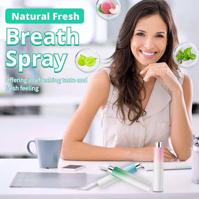 3 Bottles Oral Breath Spray, Mint Breath Spray Natural Breath Freshener, Natural Fresh Breath Freshener Spray Removes Bad Breath, Bad Breath Treatment for Adults Oral Odor Care