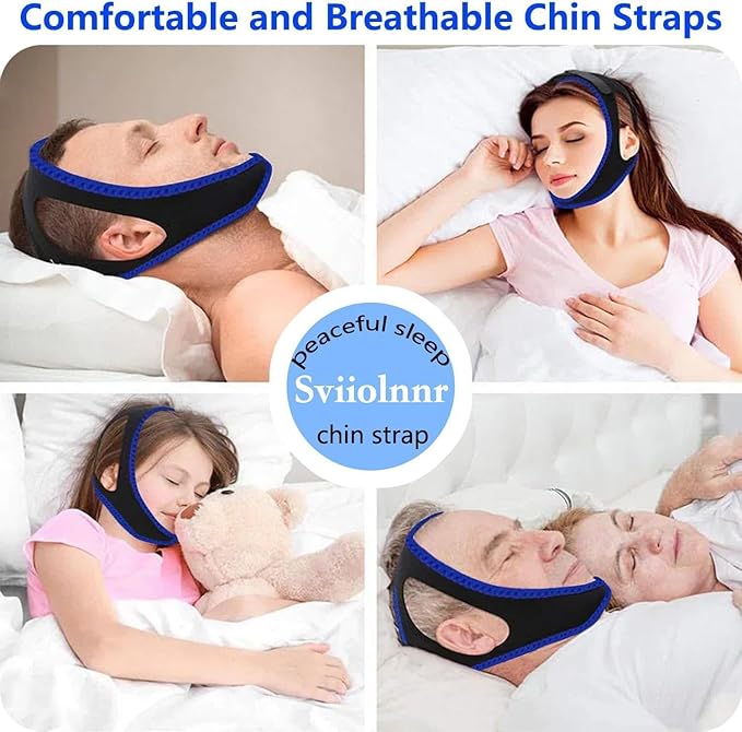 Anti Snore Chin Strap for Sleeping Stop Snoring Solution,Chin Strap for cpap Users,Cpap Chin Strap for Men and Women Breathable Snore Reducing Aids for Users to Keep Mouth Closed