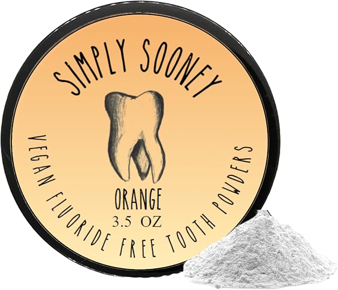 Simply Sooney Fluoride Free Remineralizing Tooth Powder Kid Safe Orange Formula Value Size Up to 6 Month Supply I for Naturally Stronger Teeth I Healthier Gums I Brighter Smile