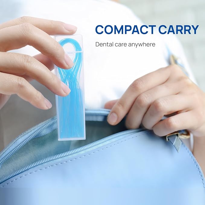 JMU 100 Count Floss Threaders, Dental Floss Threader for Braces, Bridges, Implants, 50 Count (Pack of 2)